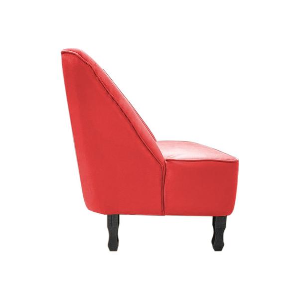 Imagem de Sofá Namoradeira Poltrona Decorativa 2 Lugares Teles Suede Vermelho