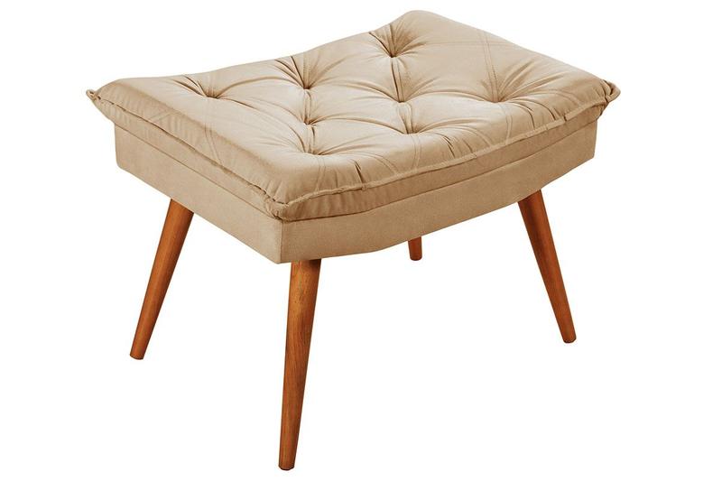 Imagem de Sofa Namoradera Bariloche 2 Lugares em Suede + Duas Banqueta