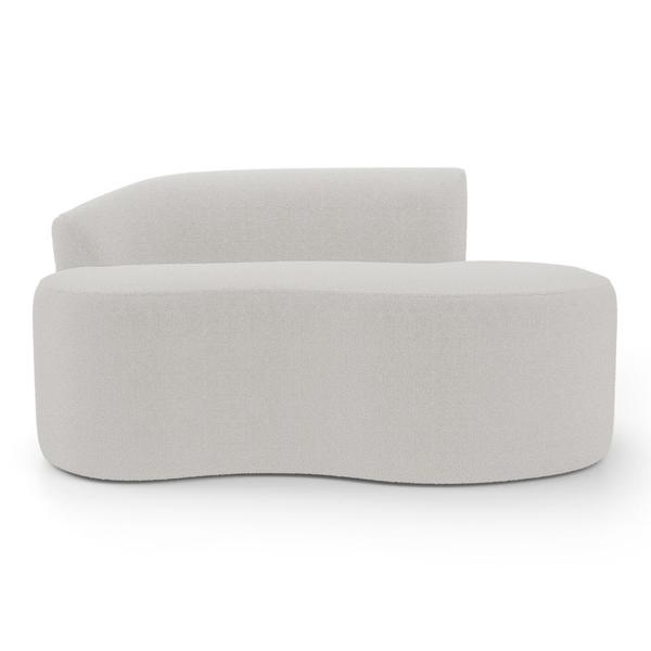 Imagem de Sofá Orgânico Living Bob 145cm 02 Lugares com 02 Almofadas Bouclê Off White - Desk Design