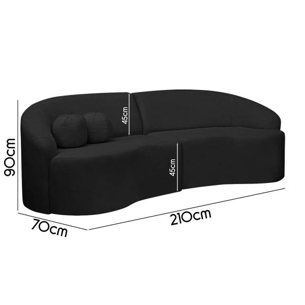 Imagem de Sofá Orgânico Palermo 4 Lugares 210cm + Puff Bouclê - SOFA STORE