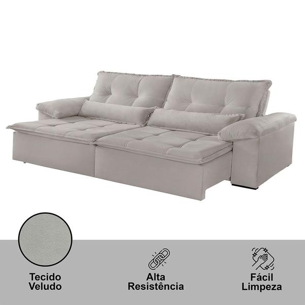 Imagem de Sofá Parma Veludo 03 Lugares 02 Módulos de 80cm B25cm Meu Sofá Online