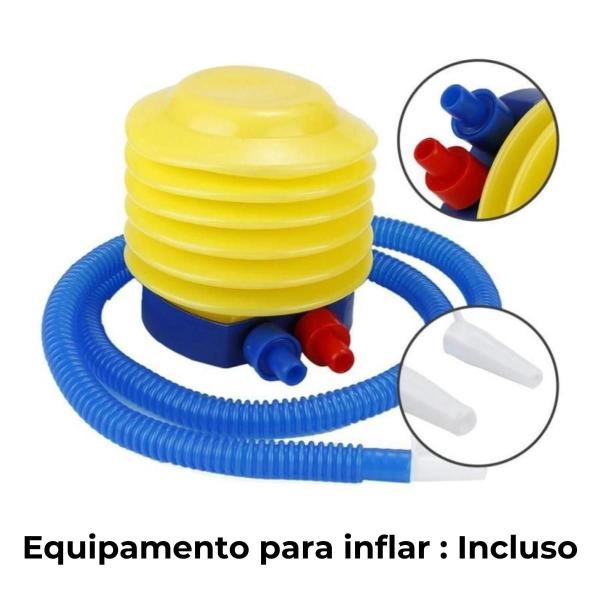 Imagem de Sofa Poltrona Cadeira Cama Puff Inflável Portátil Para Sala Camping Praia Com Bomba De Ar Para Encher 