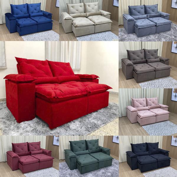 Imagem de Sofa Reclinavel Retratil Fofinho P/ Assistir Series 2,30m