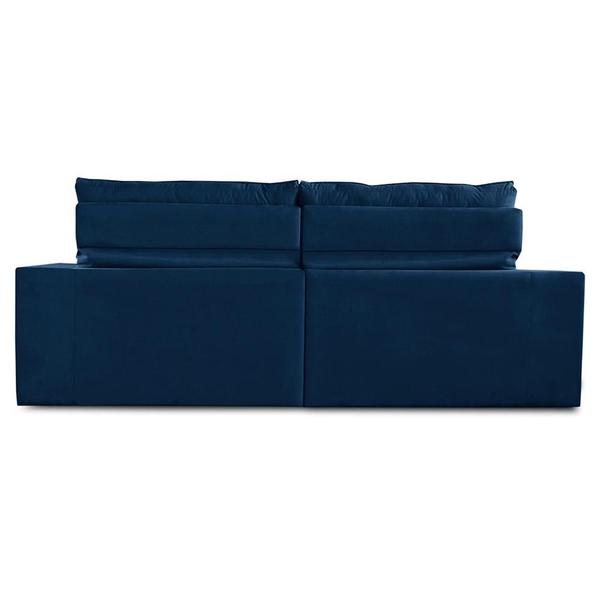 Imagem de Sofá Retrátil e Reclinável 2 lugares 2,30m com Molas Giovana Suede Azul Madelina Decor