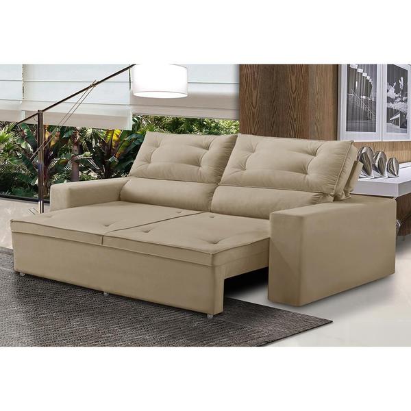 Sofá Retrátil e Reclinável 2 lugares com Molas 1,50m Lais Suede Bege Adonai Estofados Sofá Retrátil e Reclinável 2 lugares com Molas 1,50m Lais Suede Bege Adonai Estofados