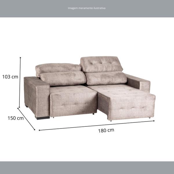 Imagem de Sofá Retrátil e Reclinável 3 Lugares 180 Cm Atlas