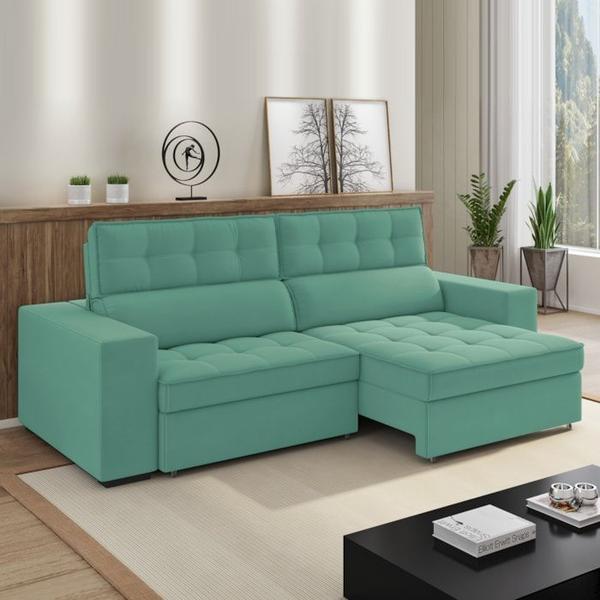 Imagem de Sofa Retratil E Reclinavel 3 Lugares 246 cm Evidence SL 946 Veludo Moll