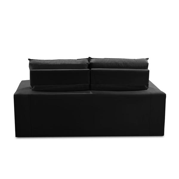 Imagem de Sofá Retrátil e Reclinável 3 lugares com Molas 2,00m Liara Suede Preto Kaleo Decor