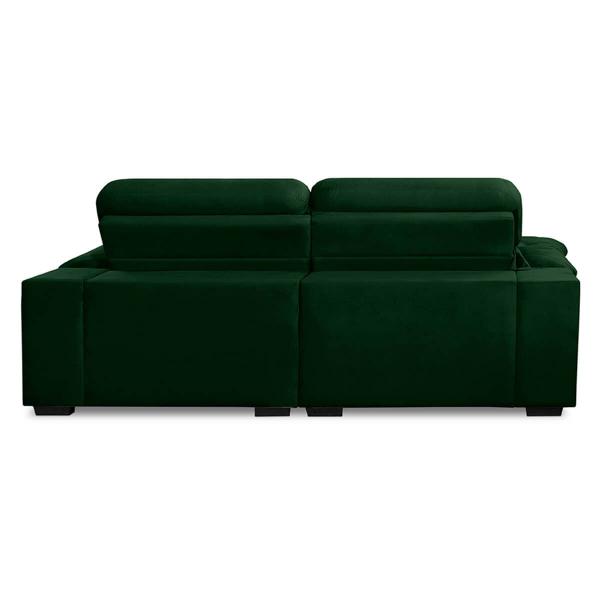 Imagem de Sofa Retratil Reclinavel 2 Lugares 2,20m Crystal Veludo Verde LansofBR