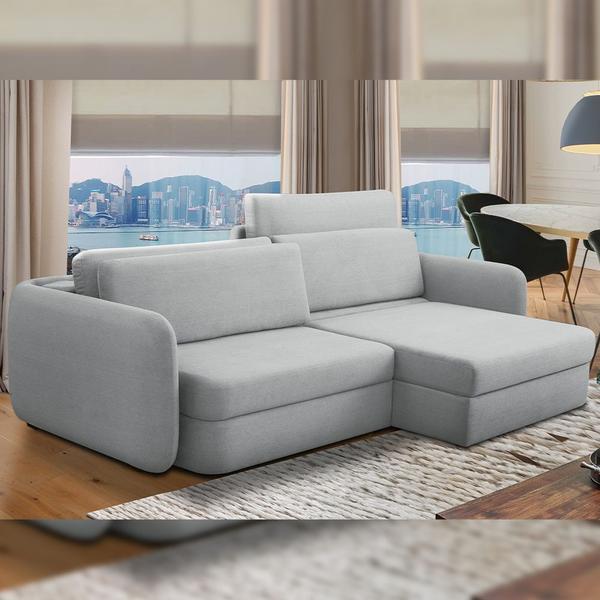 Imagem de Sofá Retrátil Reclinável Para Sala Living 3 Lugares Jacob 234cm T03 Linho Cinza Urano - Lyam Decor