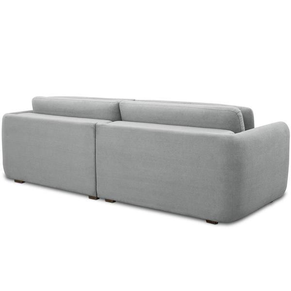 Imagem de Sofá Retrátil Reclinável Para Sala Living 3 Lugares Jacob 254cm T03 Linho Cinza Urano - Lyam Decor