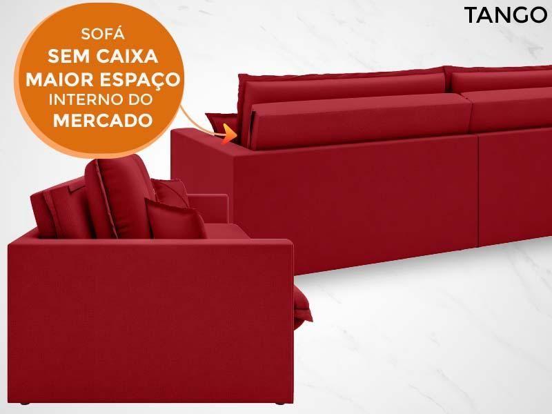 Imagem de Sofá Tango 2,00m sem caixa, Retrátil e Reclinável Velosuede Vermelho - NETSOFAS