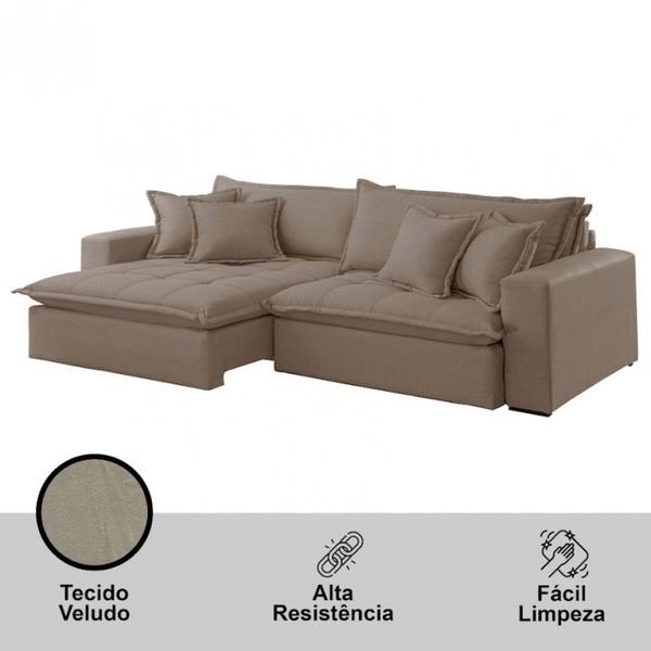 Imagem de Sofá Zen Veludo 02 Módulos 120 cm B25 Meu Sofá Online