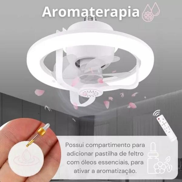 Sofisticação Total: Lâmpada Ventilador Teto 50W Rgb - JP Imagem de Sofisticação Total: Lâmpada Ventilador Teto 50W Rgb