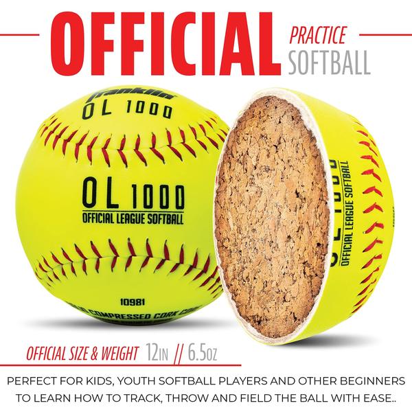 Imagem de Softballs Franklin Sports 12 Fastpitch, pacote com 12 unidades, tamanho oficial