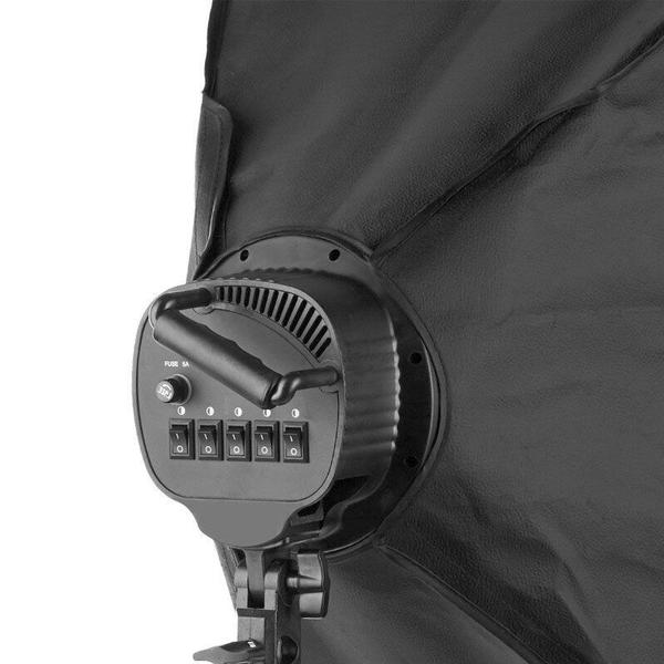 Softbox 50x70 para 5 Lâmpadas Bivolt + Tripe - TUDOPRAFOTO Imagem de Softbox 50x70 para 5 Lâmpadas Bivolt + Tripe