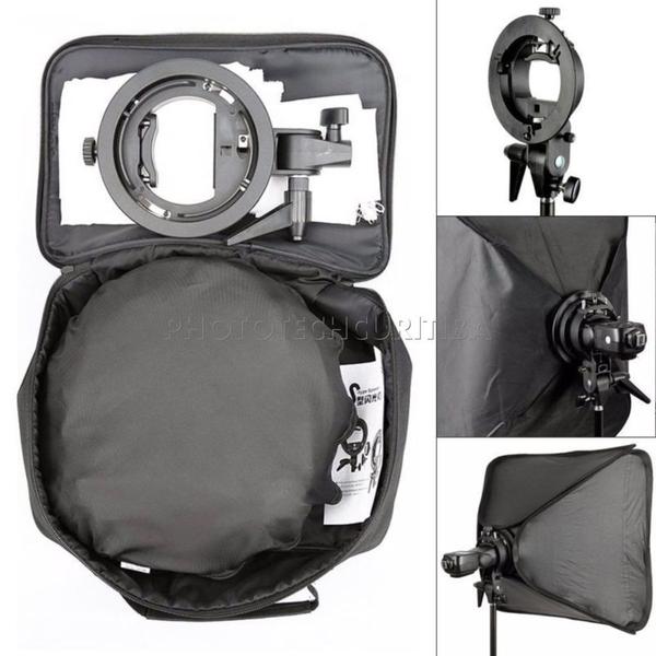 Imagem de Softbox 60x60 S-Type Bowens Greika SFUV-6060 Para Flash Dedicado