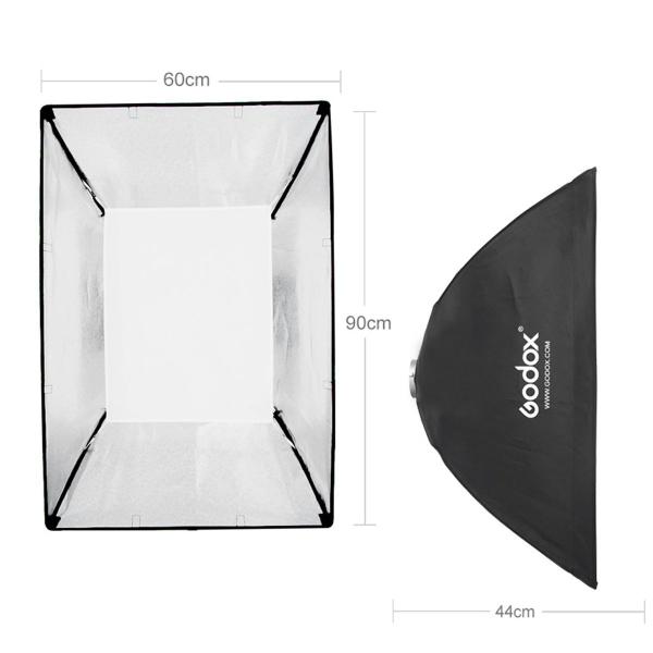 Imagem de Softbox Bowens Com Grid 60x90cm Godox Para Flash Tocha, Iluminadores Led