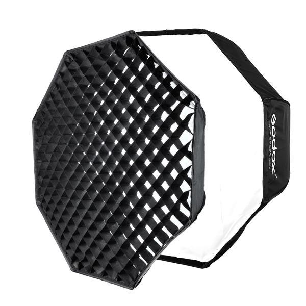 Imagem de Softbox Bowens Octagonal 120cm Godox Com Colmeia Grid + Tripé 2,60 Metros