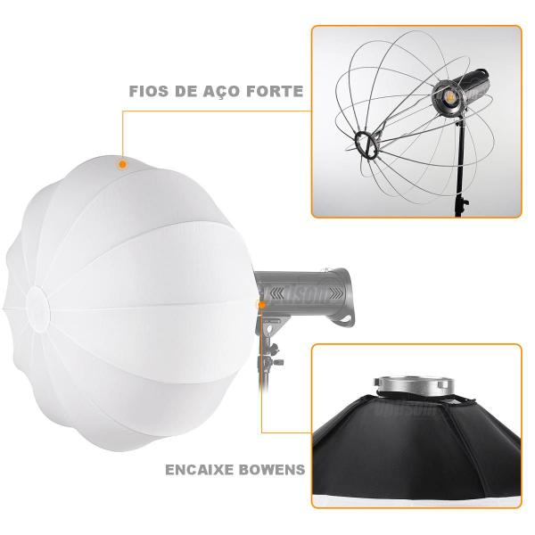 Imagem de Softbox Globo Lanterna Godox 65cm Cs-65d Encaixe Bowens Com Tripé Robusto 2,6 M