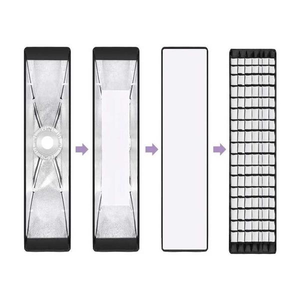 Softbox Godox SB-WB 35x160cm Retangular Strip Light com Grid para Flash com Sistema Bowen - Greika Imagem de Softbox Godox SB-WB 35x160cm Retangular Strip Light com Grid para Flash com Sistema Bowen