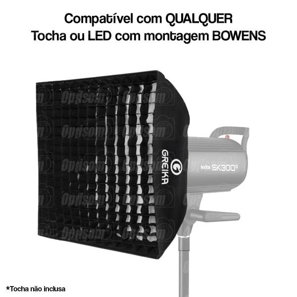 Imagem de Softbox Greika 40x40 Bowens Com Grid