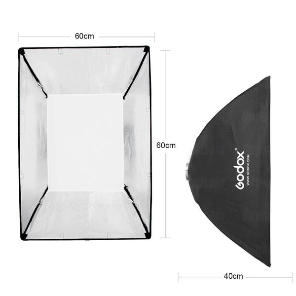 Imagem de Softbox Grid 60x60 Godox Com Tripé 2m Para Flash Speedlite V1 Ad200 Ml60