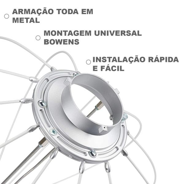 Imagem de Softbox Lanterna Globo Greika Lbs65 Encaixe Bowens Para Iluminação De Estúdio