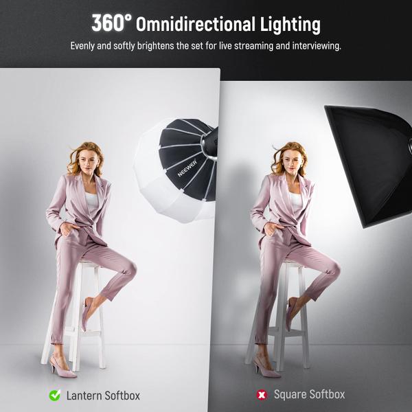 Imagem de Softbox Neewer NS65L 65x65x55cm para Iluminação de Vídeo