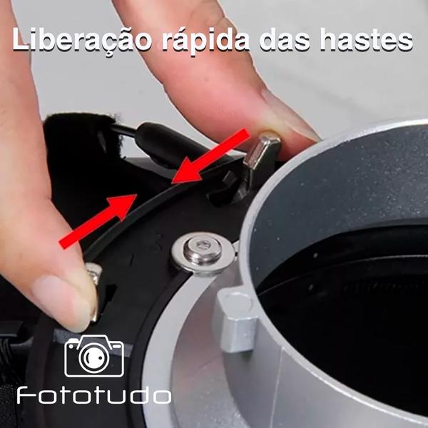 Softbox Octabox Fototudo 65 com encaixe Bowens E Colmeia Imagem de Softbox Octabox Fototudo 65 com encaixe Bowens E Colmeia