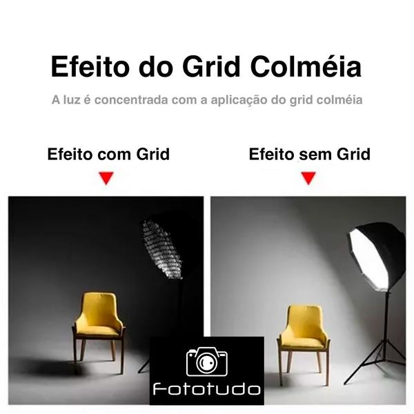 Imagem de Softbox Octabox Fototudo 65 com encaixe Bowens E Colmeia