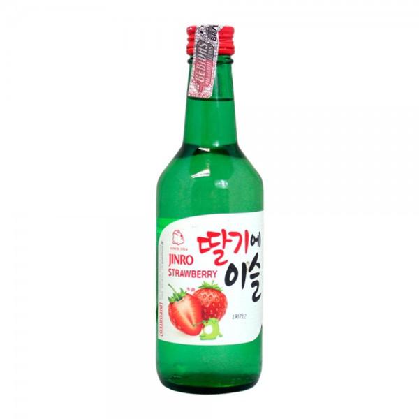 Soju Bebida Coreana Morango Strawberry 360ml - Jinro / Lotte chum Churum Imagem de Soju Bebida Coreana Morango Strawberry 360ml