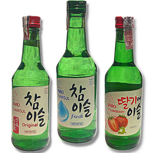 Imagem de Soju jinro kit com 3 sabores