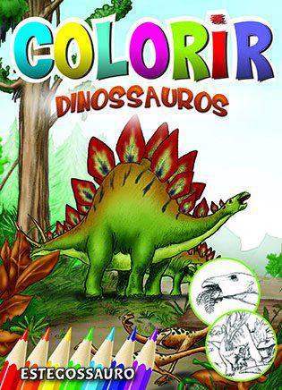 Imagem de Solapa Média Colorir - Dinossauros - Bicho Esperto