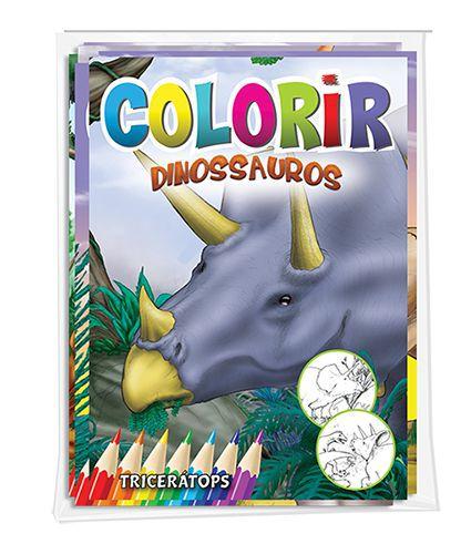 Imagem de Solapa Média Colorir - Dinossauros - Bicho Esperto