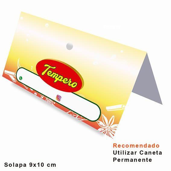 Imagem de Solapa Temperos 9x10 cm  - 100 unidades - Pronta Entrega