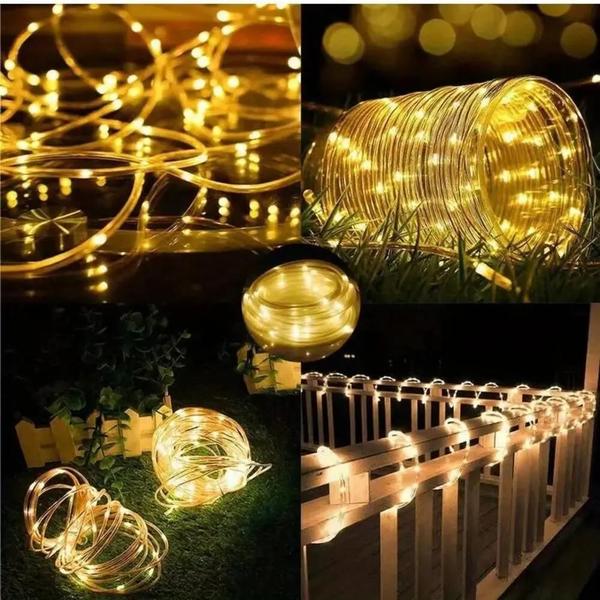 Imagem de Solar À Prova D'água Led Luz Guirlanda Fio De Cobre Luzes De Fadas Jardim Ao Ar Livre Decoração De