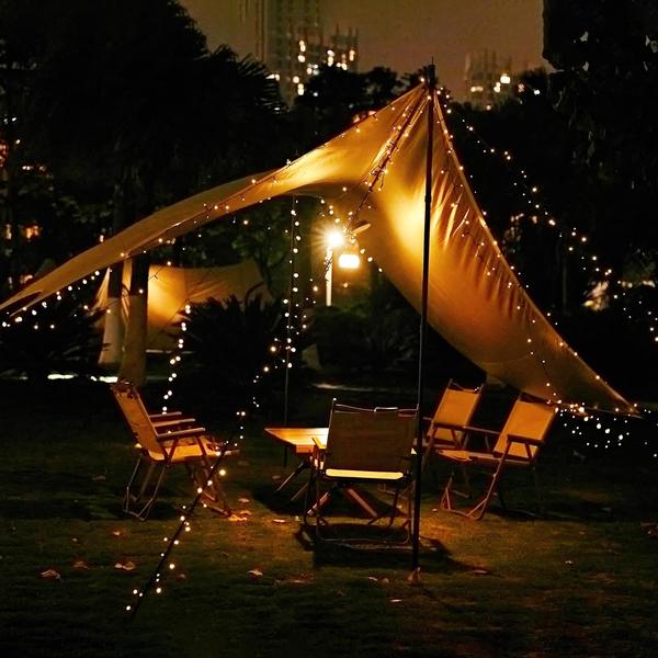 Imagem de Solar String Lights Selarlyt 200 LED 22m, pacote com 2 unidades, branco quente