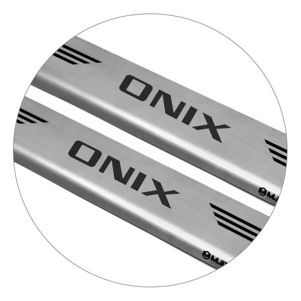 Imagem de Soleira Aço Inox Escovado Porta Original Mult Onix 2013 2014