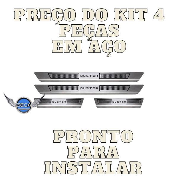 Imagem de Soleira Aço Inox Renault Duster Todas Kit Pisante Com Nome