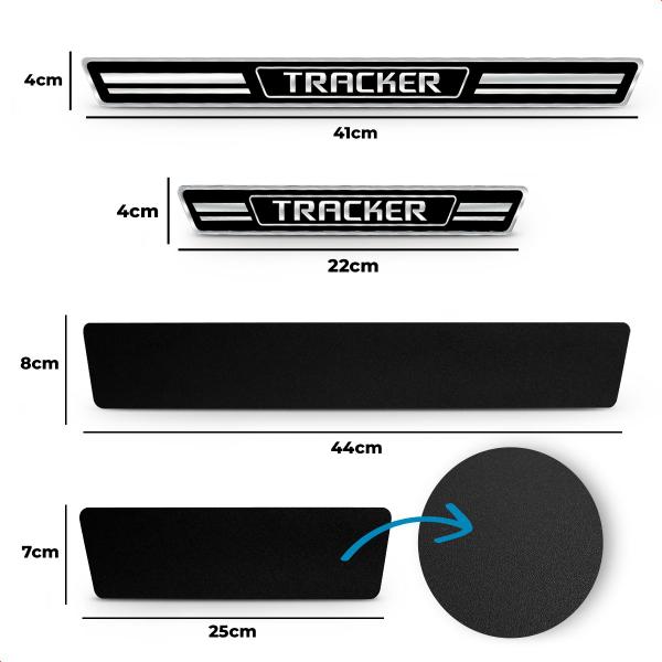 Imagem de Soleira Adesiva Elegance Tracker 2014 2015 2016 2017 2018 2019 2020 2021 2022 2023 2024 4 Portas