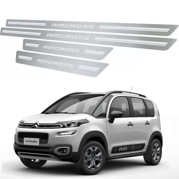 Imagem de Soleira de porta citroen aircross 2017 até 2019 aço inox