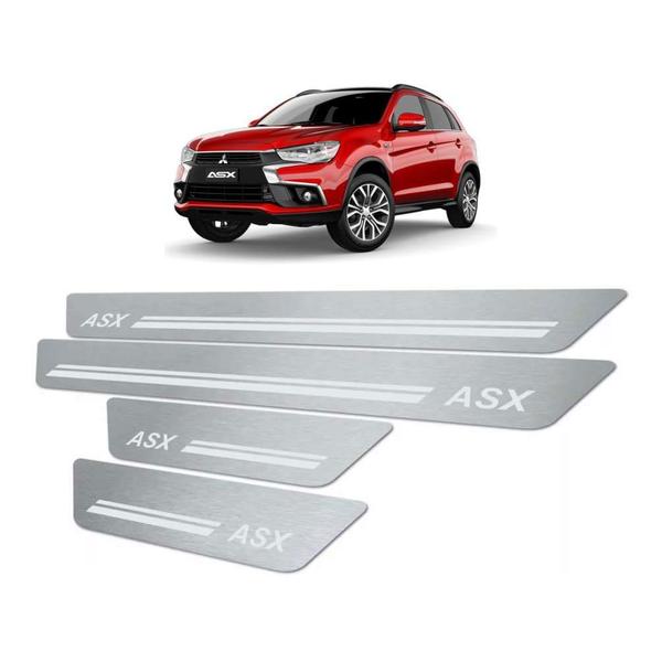 Imagem de Soleira de porta mitsubishi asx 2011 até 2019 aço inox