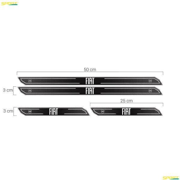 Imagem de Soleira Diamante Compatível Linha Fiat E Protetor De Porta