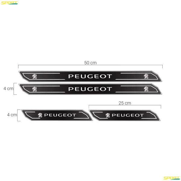 Imagem de Soleira Diamante Compatível Linha Peugeot Protetor De Porta