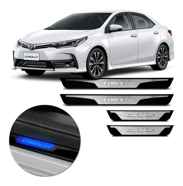 Imagem de Soleira Led Toyota Corolla 2014-2019 Inox Personalizada