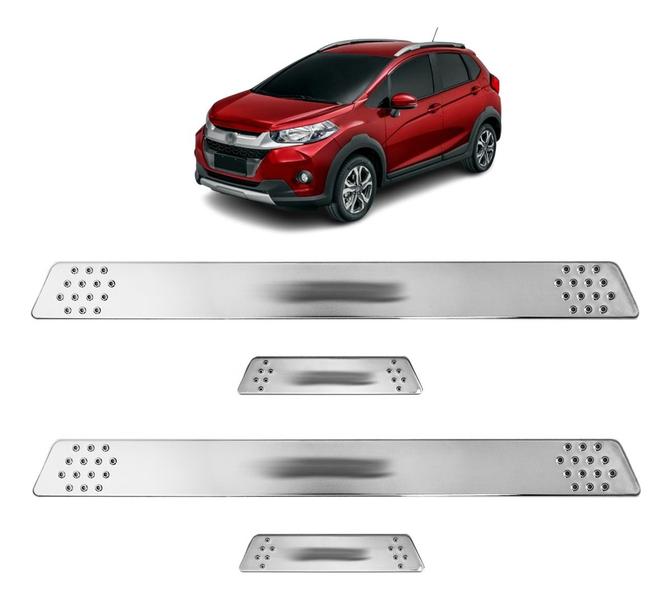 Imagem de Soleira para Porta Lateral Tuning Esportiva para carros 4 Portas (ABS) CROMADO Personalizado WR-V