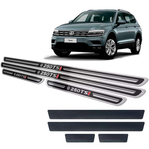 Imagem de Soleira Pedaleira Descanso Tiguan 250 Tsi 18/20 Preto Relevo