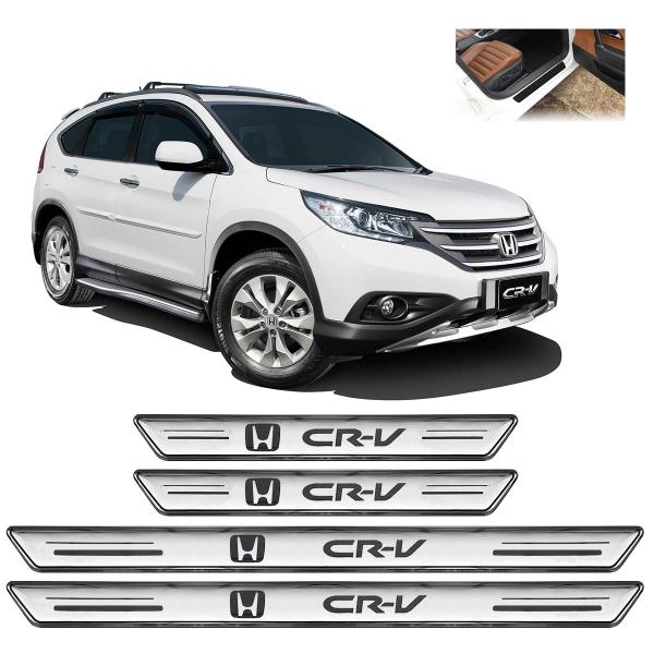 Imagem de Soleira Platinum Honda CR-V 2007 a 2017 4 Peças Prata sp012