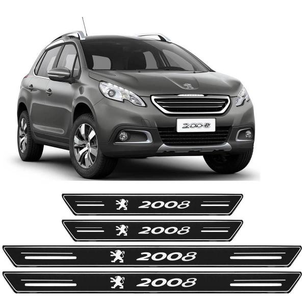 Imagem de Soleira Platinum Peugeot 2008 2015 a 2020 4 Peças Preto